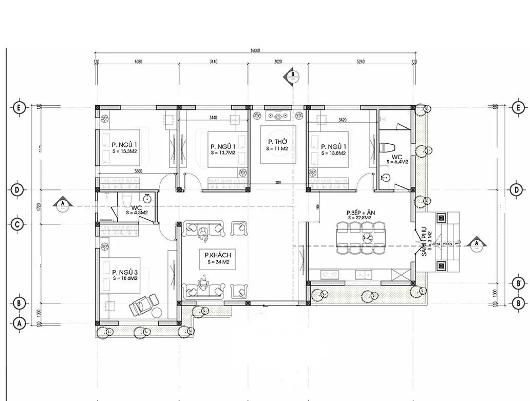 Chi tiết mẫu nhà cấp 4 mái nhật đẹp 8x18m đơn giản tiện nghi