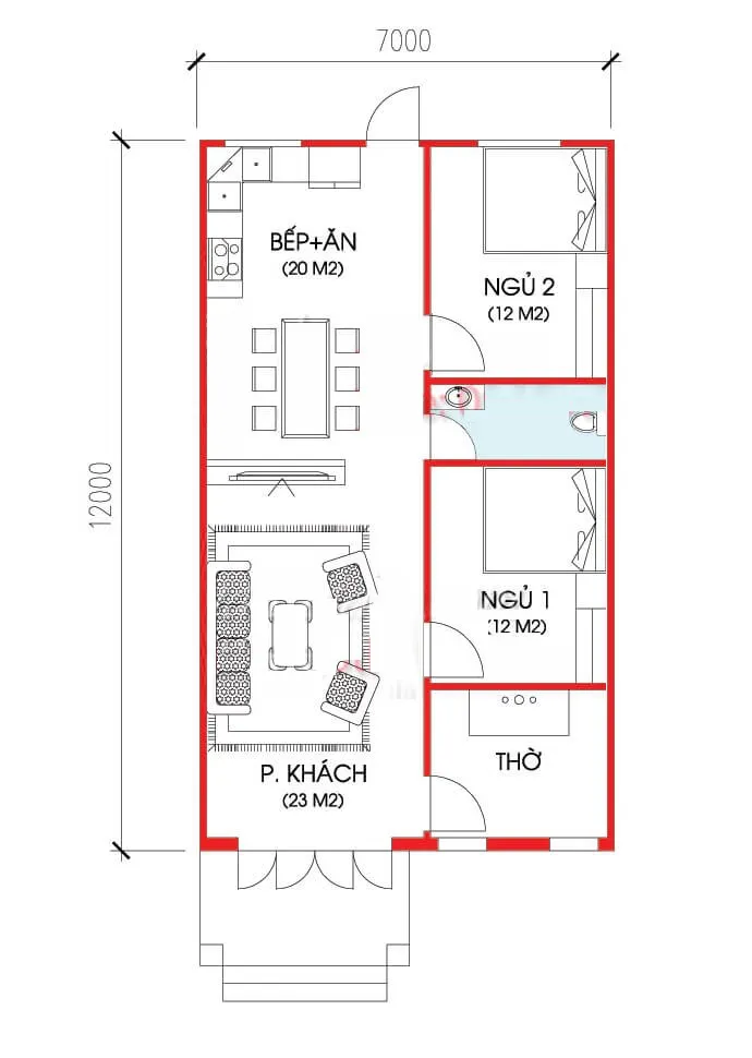 Chia sẻ 5 mẫu nhà cấp 4 7×12 hứa hẹn gây sốt năm 2024