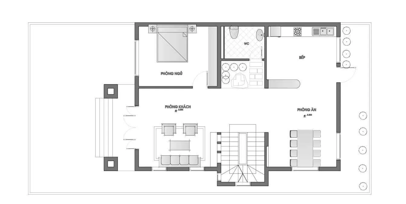 Chiêm ngưỡng mẫu nhà đẹp 3 tầng 8x12m hiện đại tiện nghi