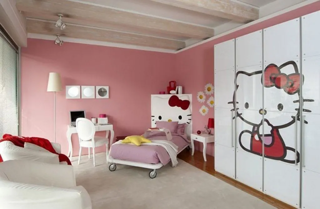 Chiêm ngưỡng những mẫu nội thất phòng ngủ Hello Kitty “ngọt” rụng rời