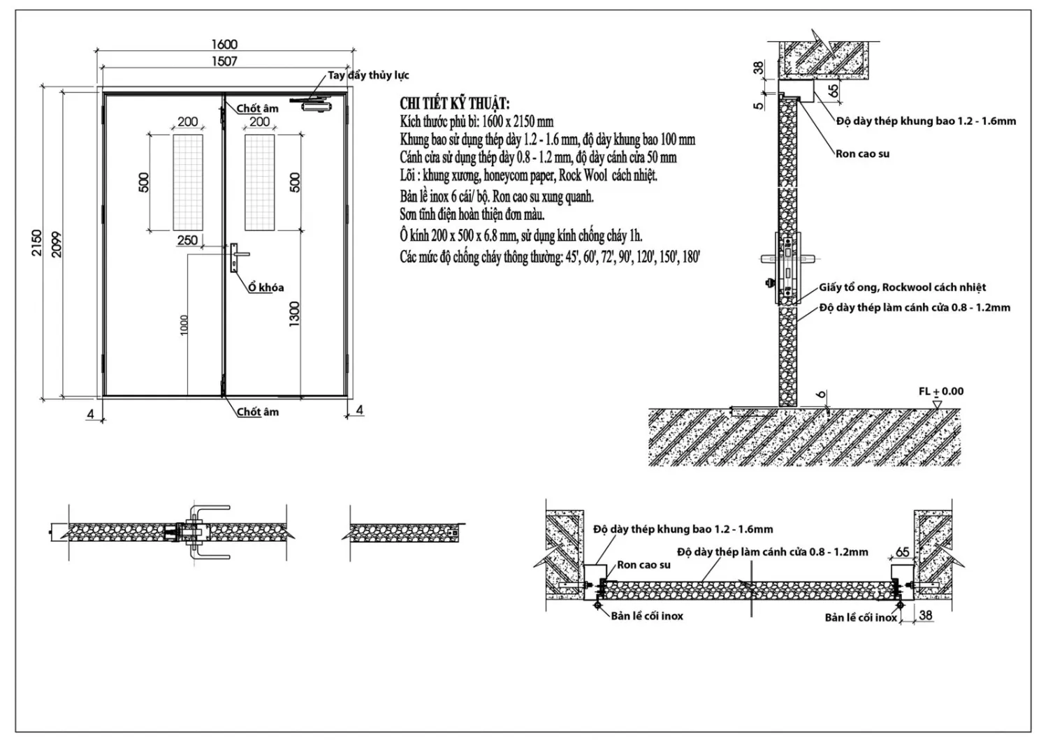 Cung cấp cửa thép chống cháy đạt tiêu chuẩn PCCC