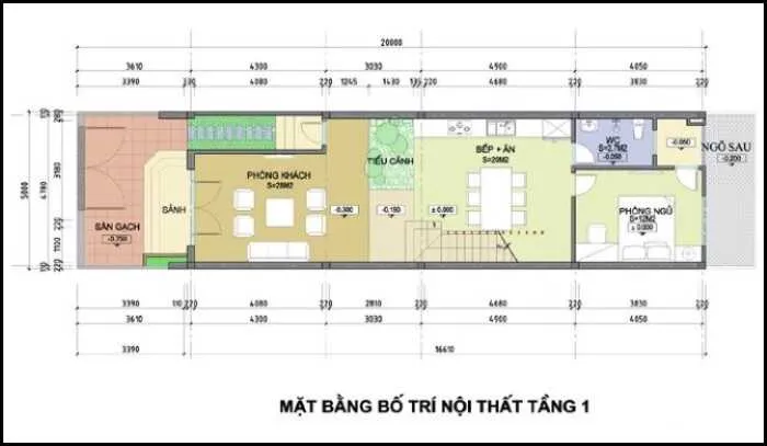 Đắm chìm trước mẫu nhà 1 trệt 1 lầu 5×20 mái thái thiết kế độc đáo