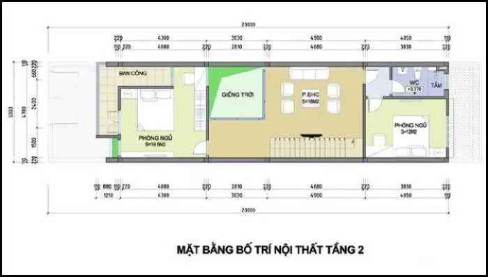 Đắm chìm trước mẫu nhà 1 trệt 1 lầu 5×20 mái thái thiết kế độc đáo