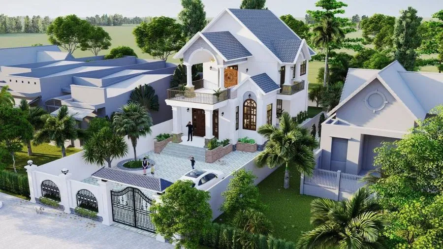 Giới thiệu tuyệt phẩm nhà 2 tầng mái thái 140m2 đẹp mê mải