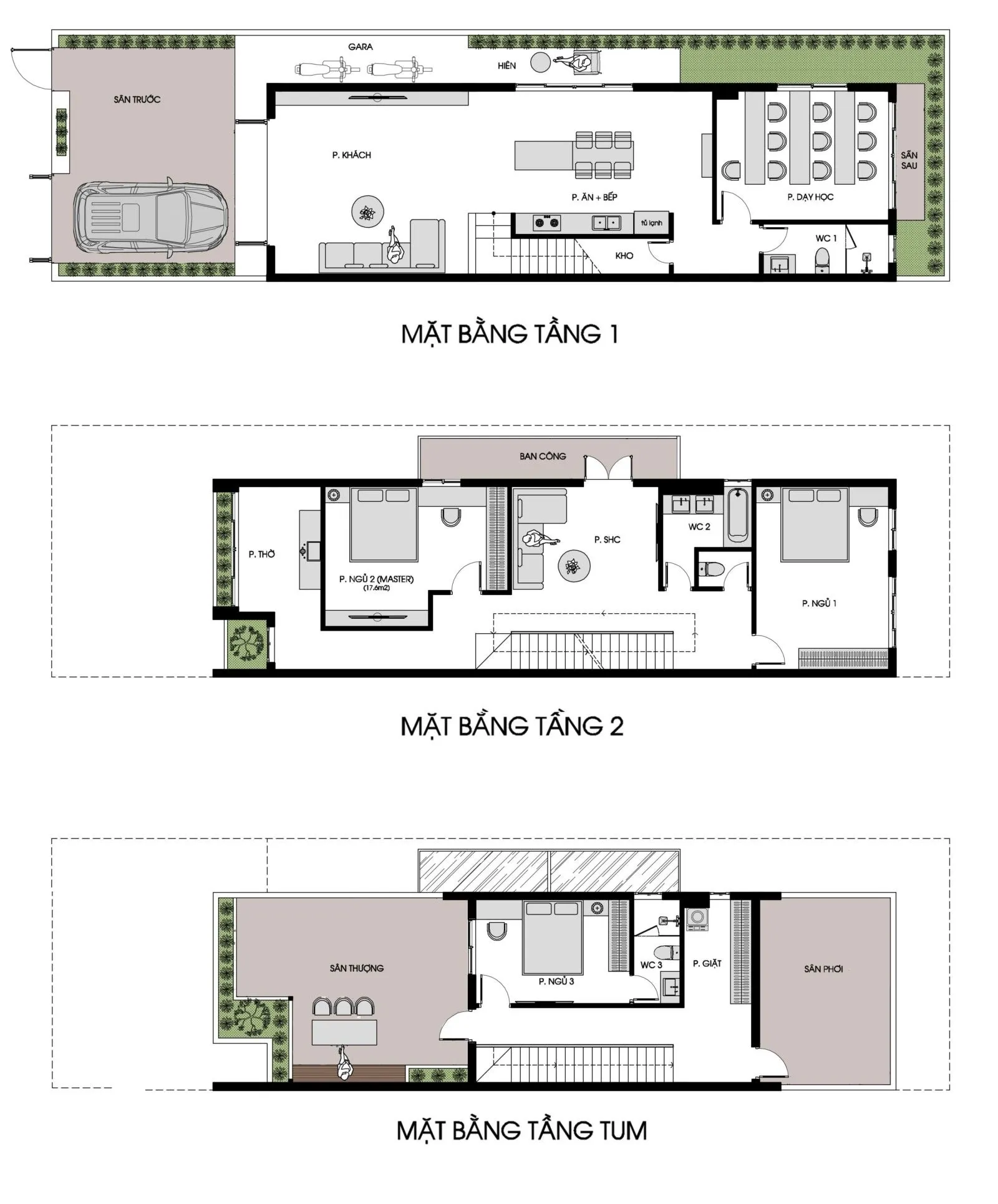 Gợi ý 3 mẫu nhà 2 tầng 7x15m hiện đại với 3, 4, 5 phòng ngủ