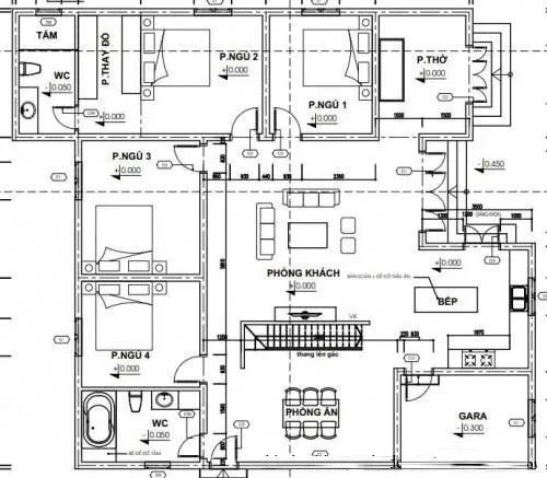 Gợi ý 3 thiết kế nhà cấp 4 gác lửng 5 phòng ngủ đẹp, tối đa không gian