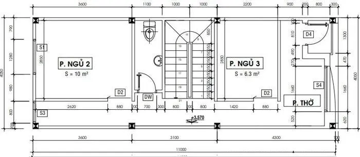 Gợi ý 4 cách bố trí công năng phù hợp cho nhà ống 2 tầng 4x11m