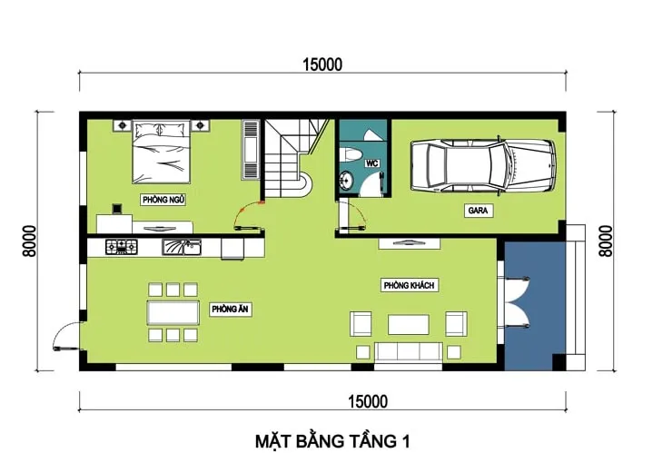 Gợi ý các mẫu thiết kế nhà 3 tầng 8x15m hiện đại