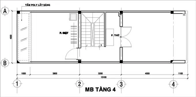 Gợi ý thiết kế mẫu nhà 3 tầng 1 tum full bản vẽ