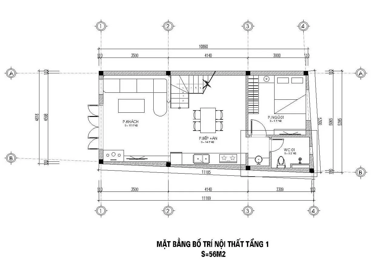 Gợi ý thiết kế mẫu nhà 5x11m 2,3,4 tầng hiện đại đơn giản tiện nghi