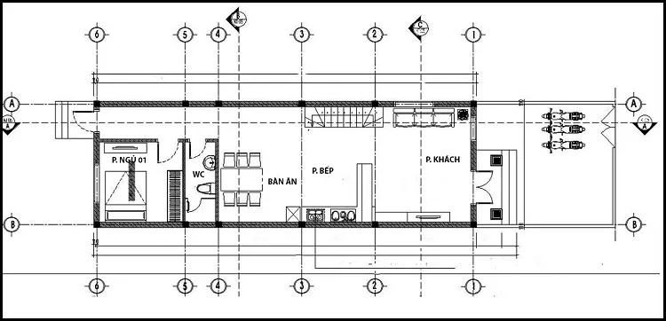 Gợi ý thiết kế mẫu nhà cấp 4 có gác lửng 5×18