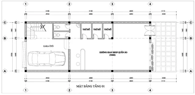 Gợi ý thiết kế mẫu nhà ống kết hợp bán hàng thời trang hiện đại