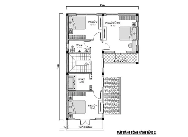 Hé lộ 6 mẫu nhà 2 tầng mặt tiền 8m 4 phòng ngủ đẹp tiện nghi