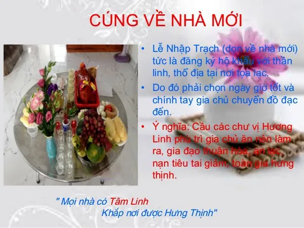 Hướng dẫn làm lễ nhập trạch chuẩn phong thủy