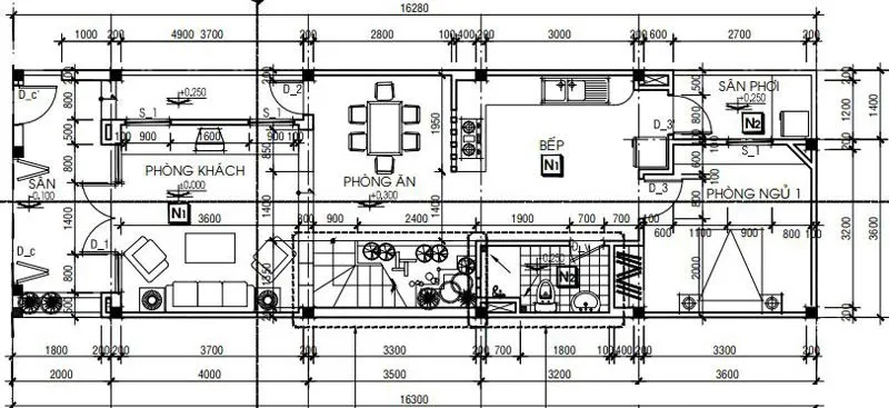 Hút hồn 5 mẫu nhà ống 2 tầng 80m2 đẹp hiện đại khó cưỡng