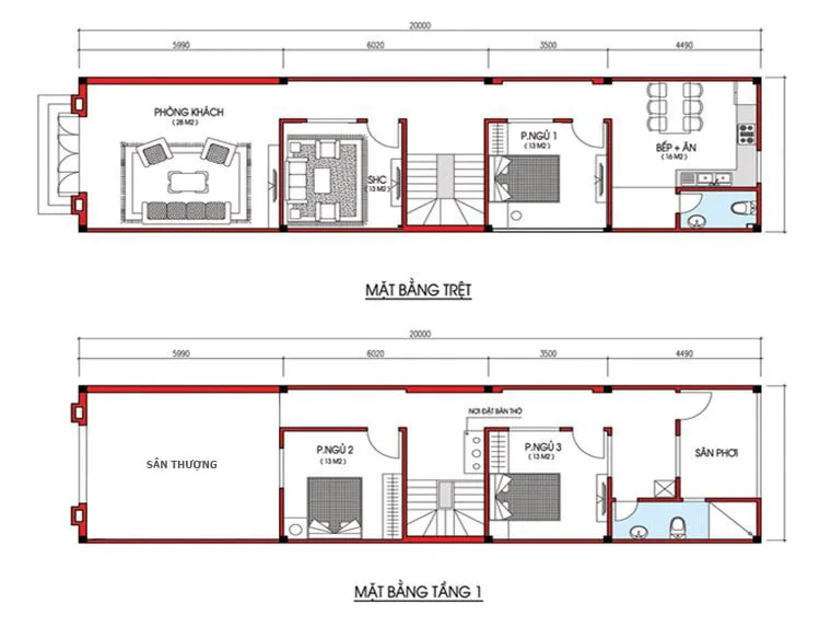 Khám phá mẫu thiết kế nhà ống 2 tầng 80m2 hiện đại nhất hiện nay