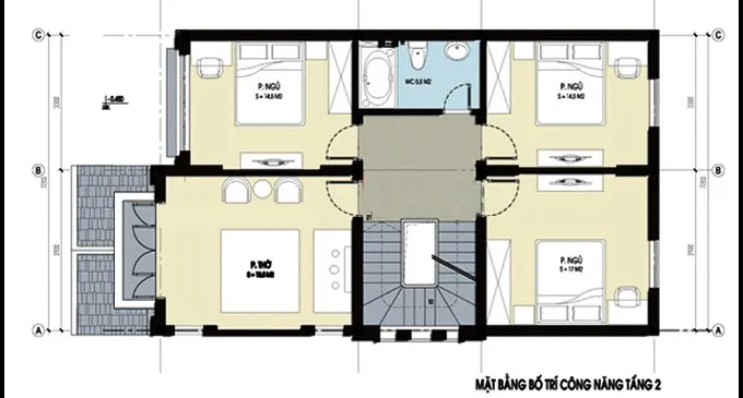 Khó rời mắt trước 6 bản vẽ thiết kế nhà 2 tầng 8x12m đẹp nức lòng