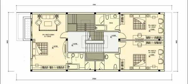 Không gian sống thoải mái trong 5 mẫu nhà 2 tầng mặt tiền 8m hiện đại