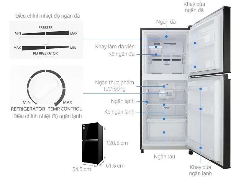 Kích thước tủ lạnh thông dụng nên biết trước khi mua