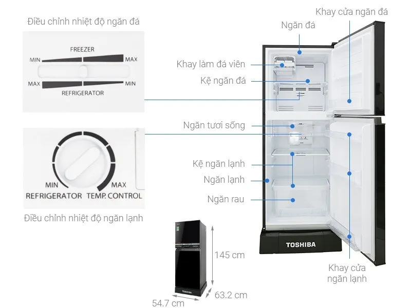 Kích thước tủ lạnh thông dụng nên biết trước khi mua