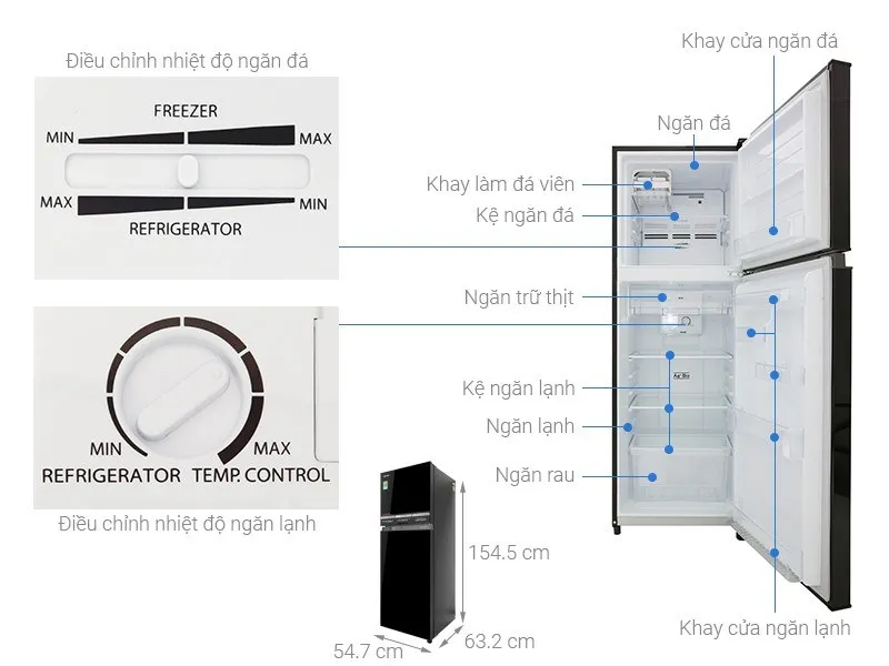 Kích thước tủ lạnh thông dụng nên biết trước khi mua