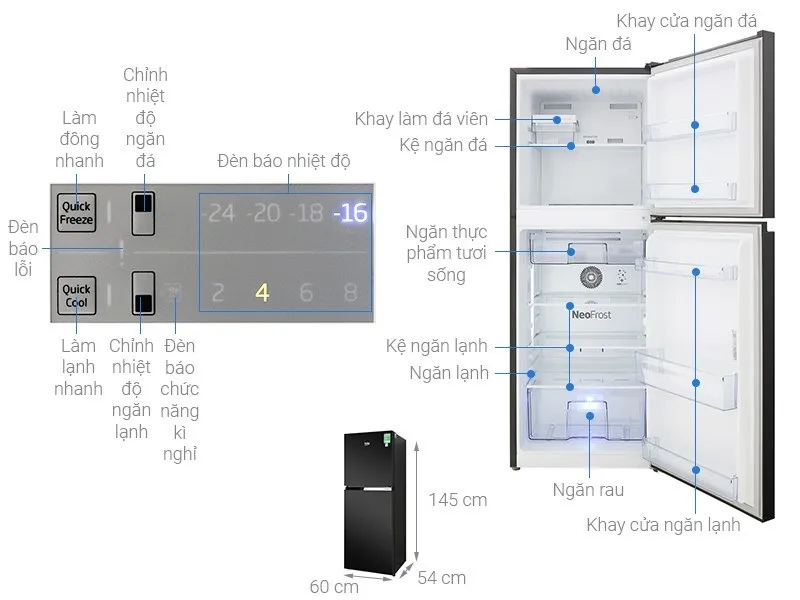 Kích thước tủ lạnh thông dụng nên biết trước khi mua