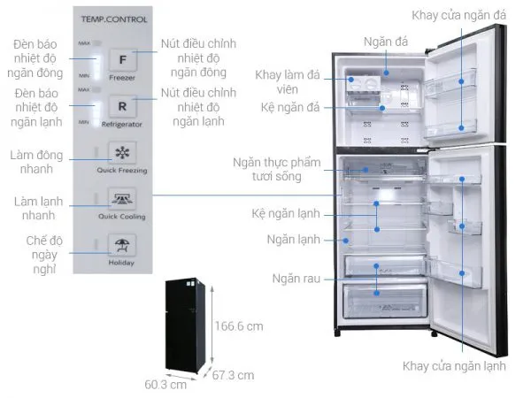 Kích thước tủ lạnh thông dụng nên biết trước khi mua