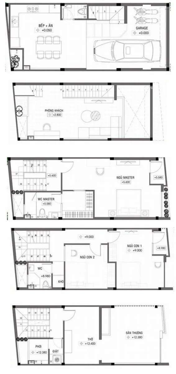 KTS tư vấn giải pháp xây nhà lệch tầng cho các gia đình ở thành phố