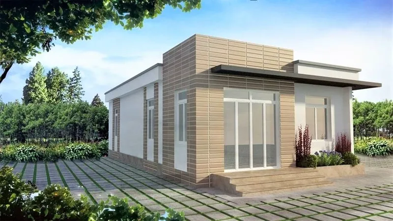 Loạt mẫu nhà vuông 1 tầng 100m2 đẹp có kiến trúc ấn tượng