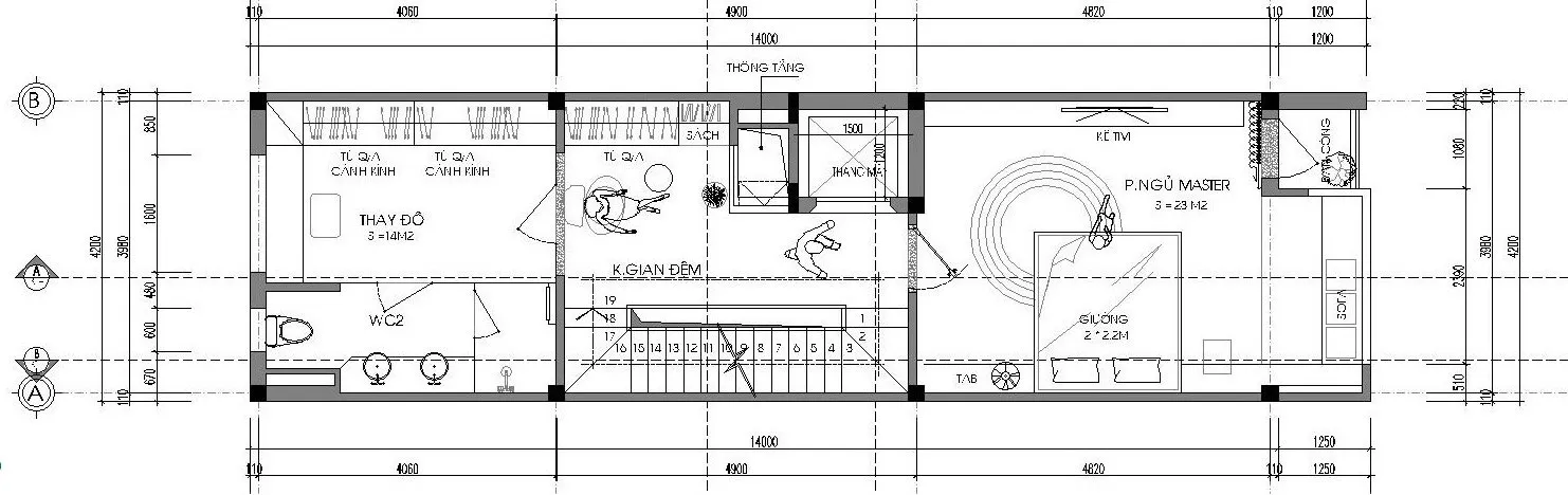 Mách bạn 4 mẫu nhà ống 3 tầng 4x14m đang thịnh hành gần đây