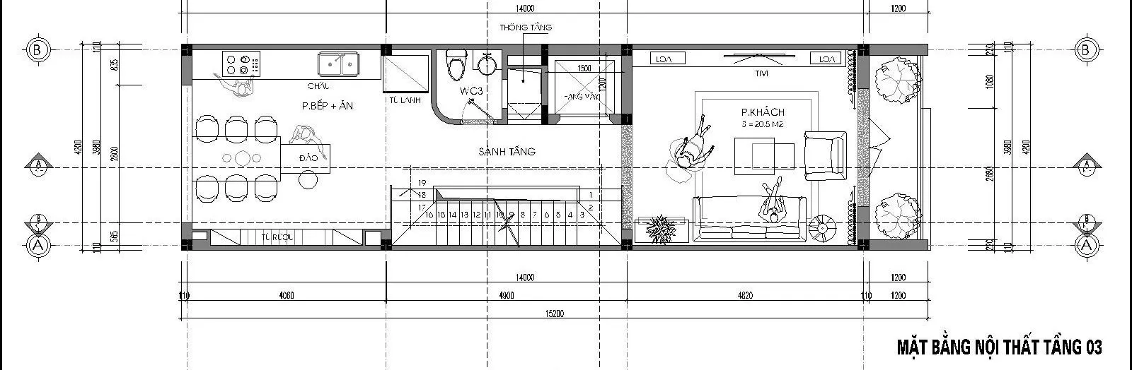 Mách bạn 4 mẫu nhà ống 3 tầng 4x14m đang thịnh hành gần đây