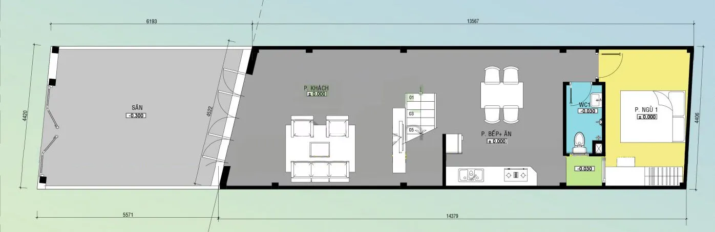 Mách bạn 4 mẫu nhà ống 3 tầng 4x14m đang thịnh hành gần đây