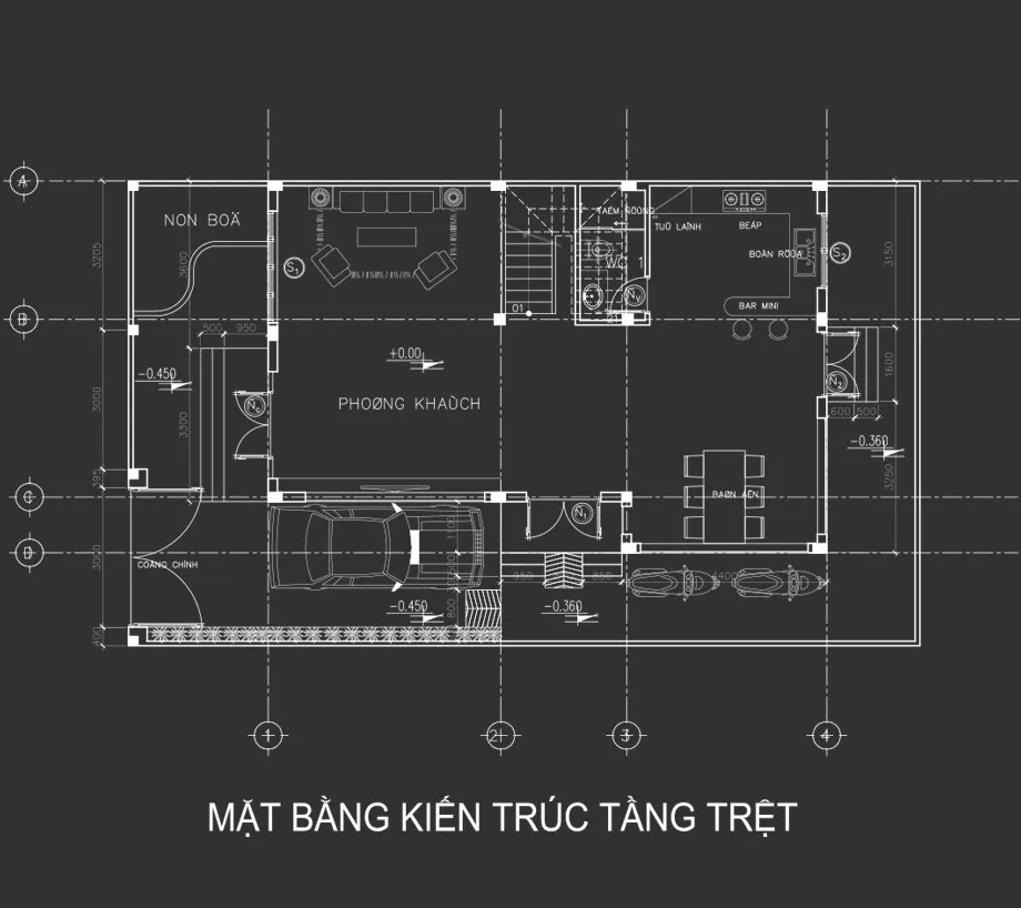 Mẫu biệt thự mini nông thôn 3 tầng mái thái