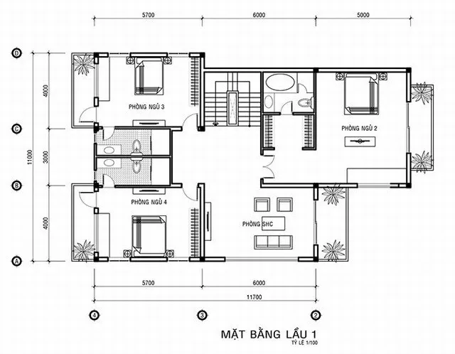 Mẫu nhà 3 tầng mặt tiền 7m có phòng tập gym hiện đại