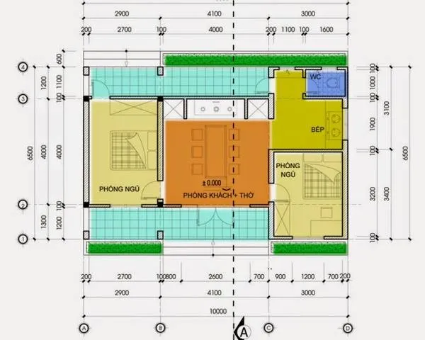 Mẫu nhà cấp 4 nông thôn 2 phòng ngủ thoáng mát và đẹp đẽ tại Phúc Thọ