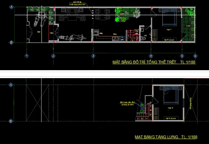 Mẫu nhà ống 1 tầng có gác lửng đơn giản, dễ thi công