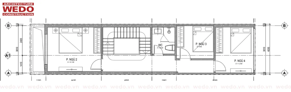 Mẫu nhà ống 3 tầng 1 tum hiện đại của anh Ngọc ở Long Biên – WEDO