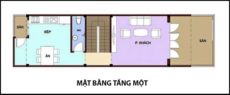 Mẫu thiết kế nhà 1 trệt 1 lầu 5x10m có không gian sống lý tưởng