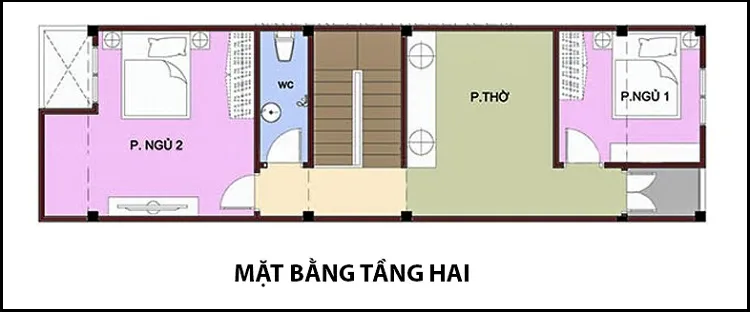 Mẫu thiết kế nhà 1 trệt 1 lầu 5x10m có không gian sống lý tưởng