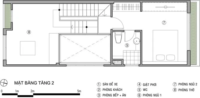 Mẫu thiết kế nhà 2 tầng 60m2 với chi phí 720 triệu