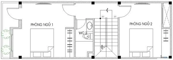 Mẫu thiết kế nhà 3 tầng 5x14m 3 phòng ngủ tại Vĩnh Yên