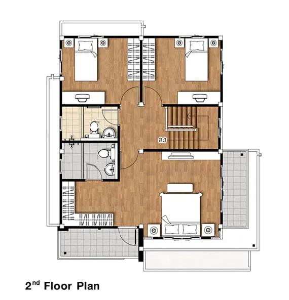 Mẫu thiết kế nhà 6x10m 2 tầng