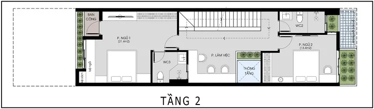 Mẫu thiết kế nhà ống 3 tầng 5×19 – nơi xây đắp tổ ấm an yên