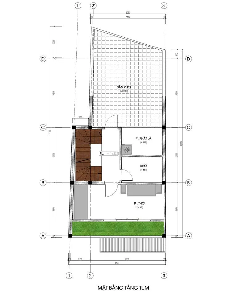 Mẫu thiết kế nhà ống kết hợp kinh doanh hiện đại của gia đình Ms. Hoa