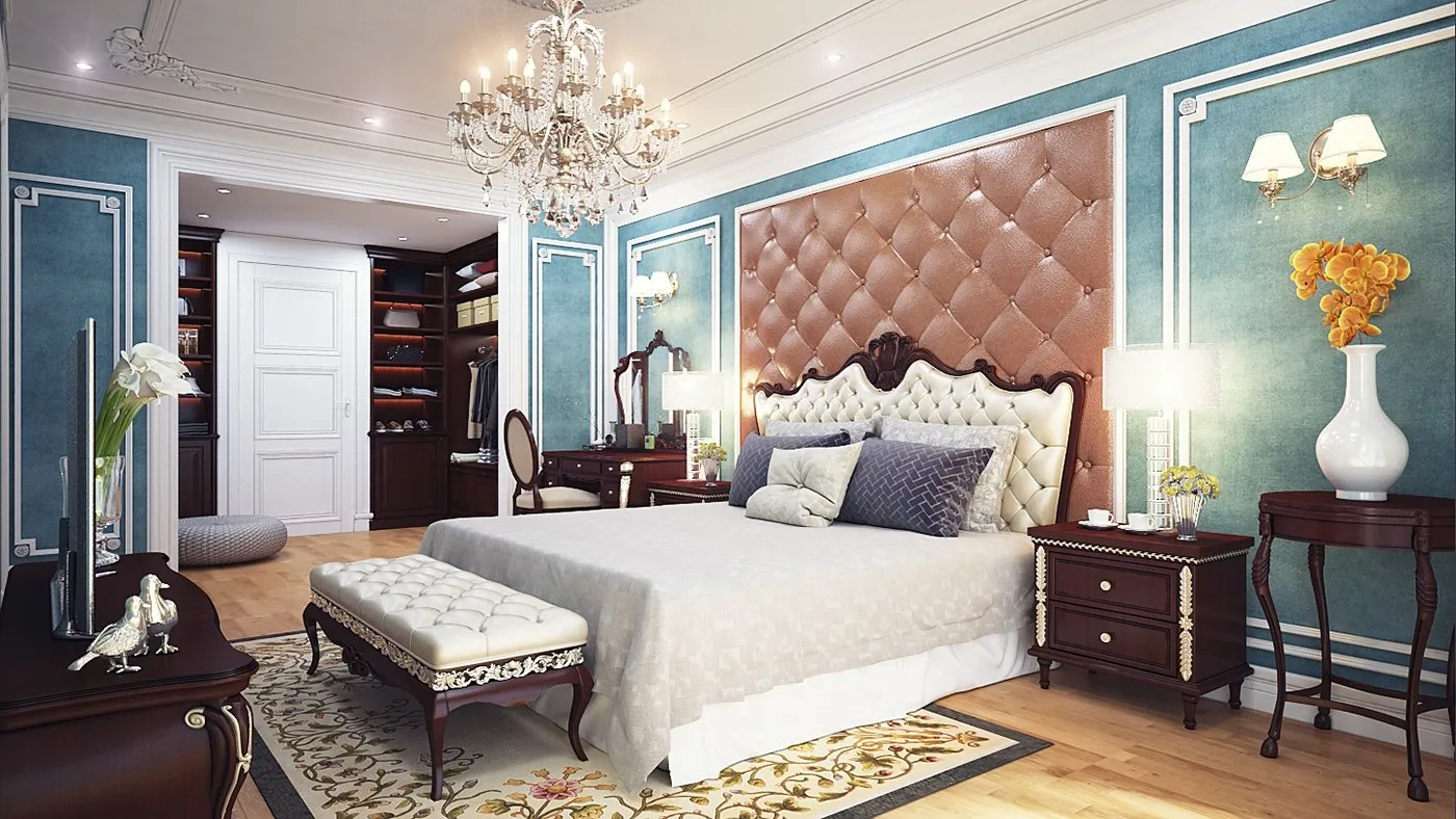 Mẫu thiết kế nội thất căn hộ cao cấp phong cách Tân cổ điển