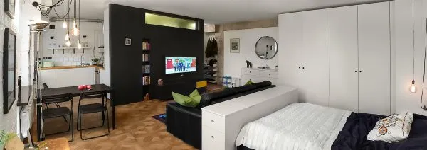 Mẫu thiết kế nội thất căn hộ chung cư 30m2 dành cho vợ chồng trẻ