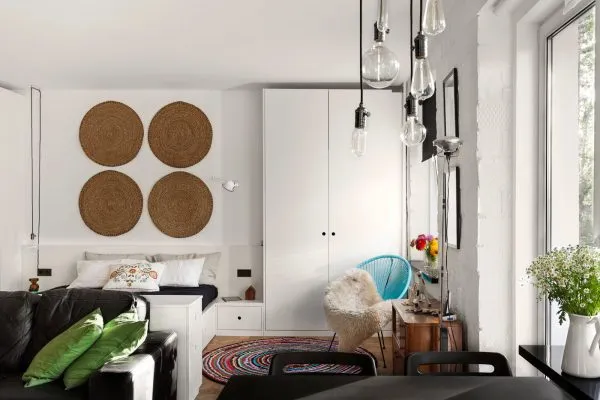 Mẫu thiết kế nội thất căn hộ chung cư 30m2 dành cho vợ chồng trẻ