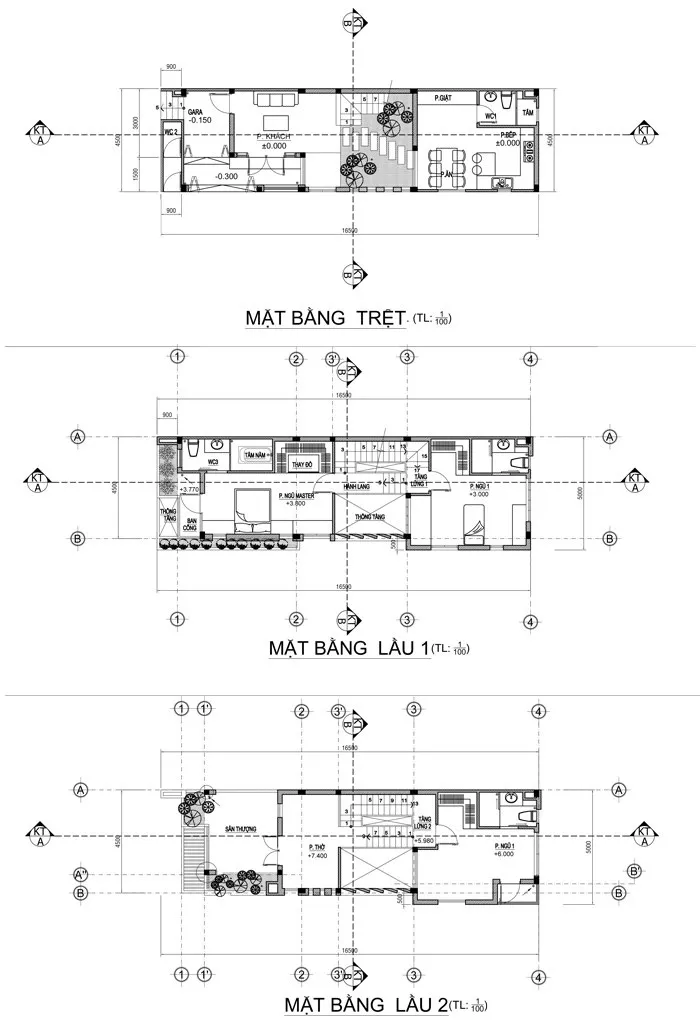 Mê mẩn mẫu nhà 1 trệt 2 lầu sân thượng kiến trúc hiện đại