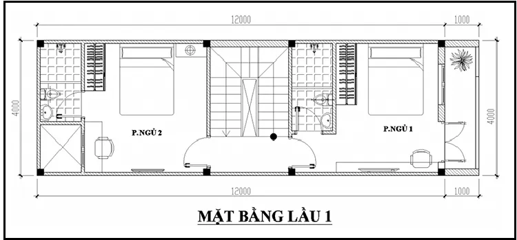 Ngắm mẫu nhà lệch tầng 4×12 1 trệt 1 lầu với chi phí đầu tư hợp lý