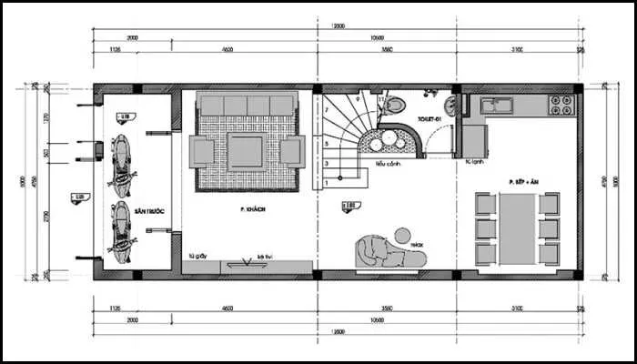 Ngây ngất trước 5 thiết kế nhà 2 tầng 60m2 5x12m đẹp và tiết kiệm chi phí